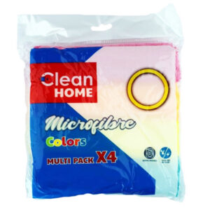 TNS Clean Home Πετσέτες Microfibre Colors (Multi Pack 4pcs) 30x30cm