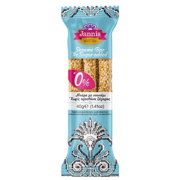 Jannis Παστέλι Σουσάμι 40gr (0% Ζάχαρη)