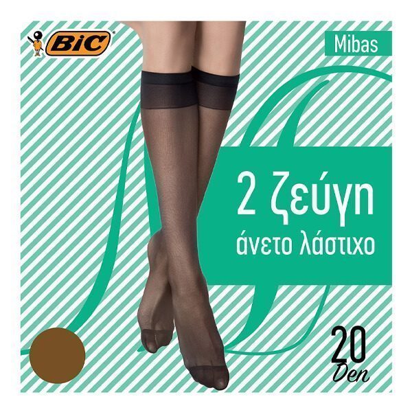 BIC Καλτσάκι Mibas 20 Den One Size - (Πέπερ)