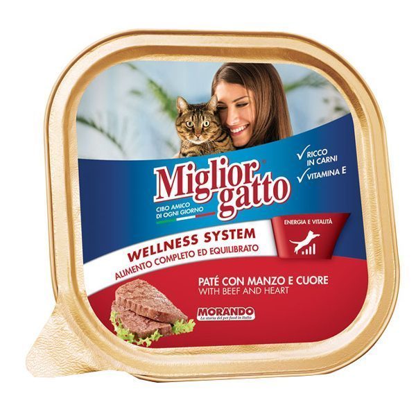 Miglior Γατοτροφή Pate 100gr (Βοδινό-Καρδιά)