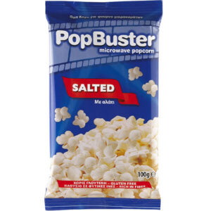 Popbuster Pop Corn 100gr Αλάτι Για Φούρνο Μικροκυμάτων