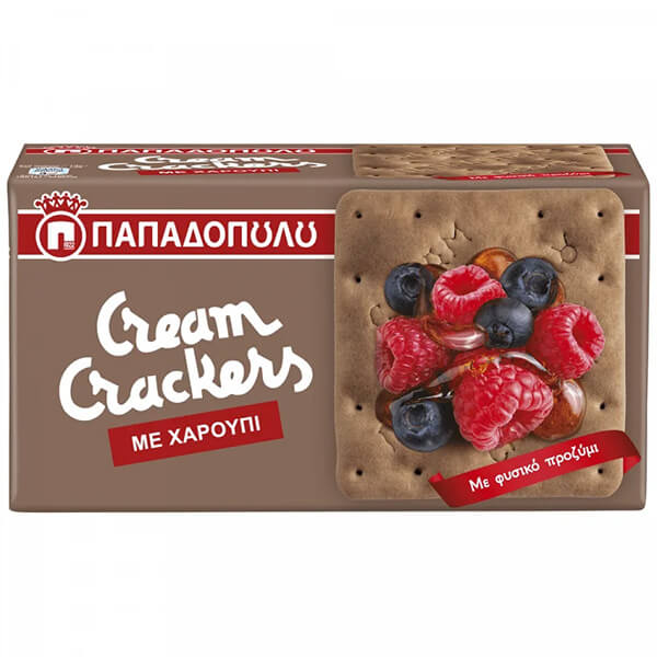 Παπαδόπουλου Cream Crackers 190gr (Χαρουπί)