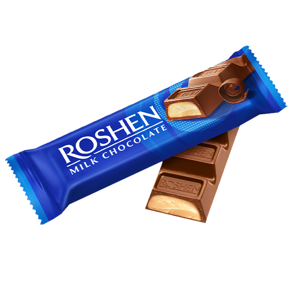 Roshen Μπάρα Σοκολάτας 33gr (Γάλακτος με Γέμιση Creme Brulee)