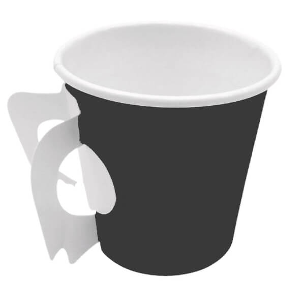 Ποτήρι Χάρτινο Μαύρο Με Χερουλάκι 4oz (50τεμ.)