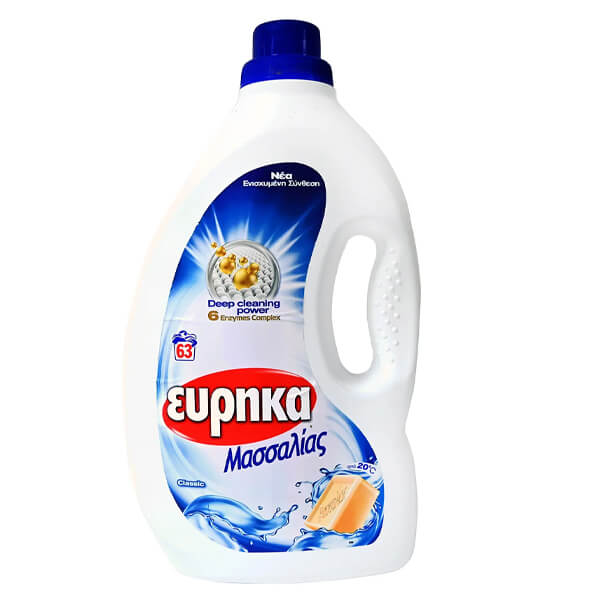 Υγρό Απορρυπαντικό Εύρηκα Μασσαλίας 63μεζ. 2,52lt