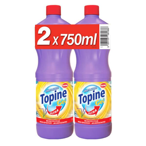 Topine Gel Χλώριο Λεβάντα Παχύρρευστη 2x750ml
