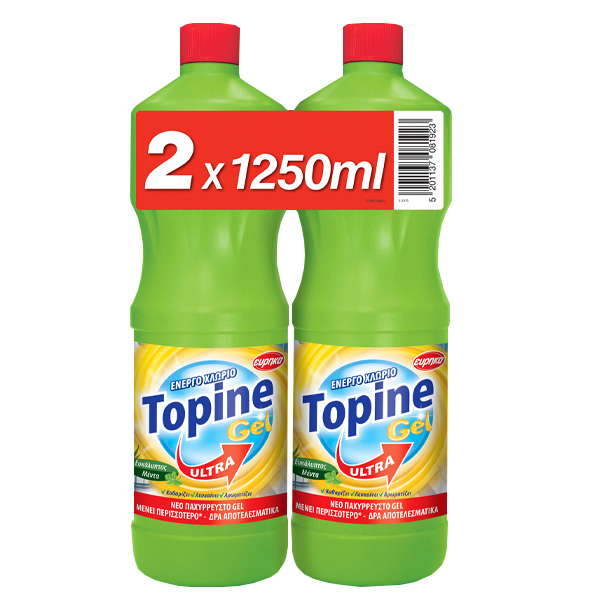 Topine Παχύρρευστη 2x1250ml - Ευκάλυπτος/Μέντα