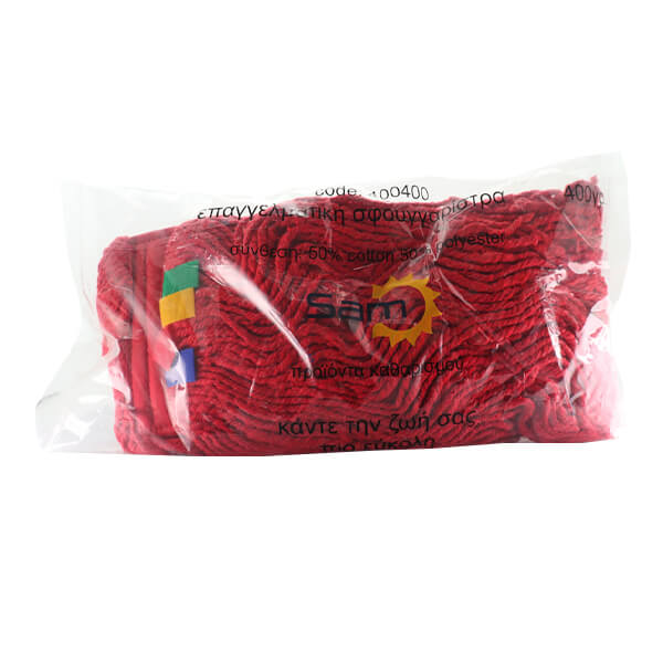 Cisne Σφουγγαρίστρα Επαγγελματική Eco 400gr (50% Βαμβάκι) (Κόκκινη)