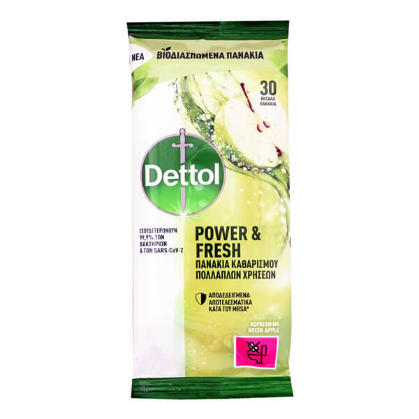Dettol Μαντηλάκια 30τεμ. (Green Apple)