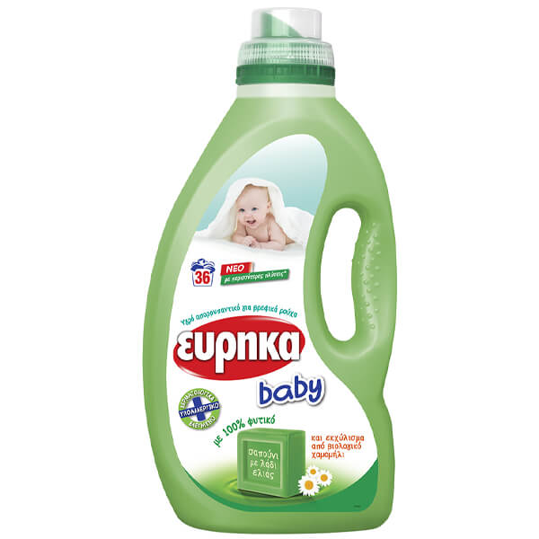 ΕΥΡΗΚΑ Baby Υγρό Απορρυπαντικό 36μεζ. (1,8lt)