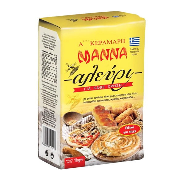 Μάννα Αλεύρι 1kg (Για Όλες Τις Χρήσεις - Κίτρινο)