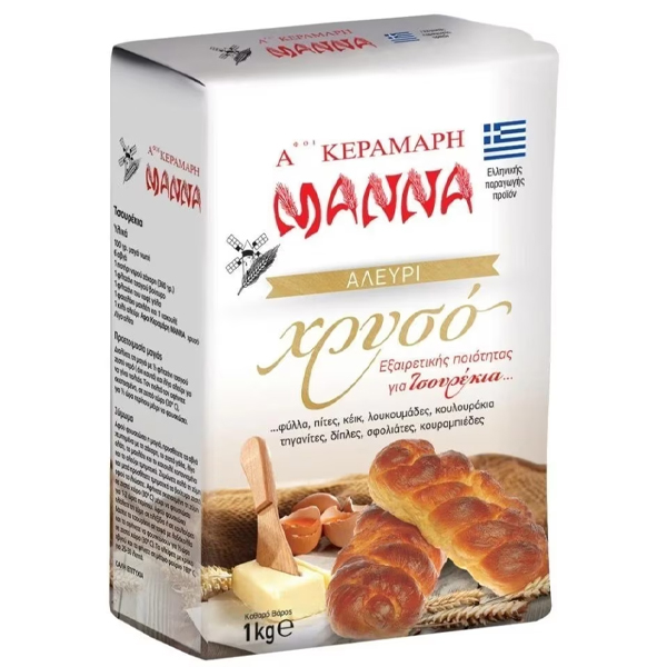 Μάννα Αλεύρι Χρυσό 1kg (Για Τσουρέκια)
