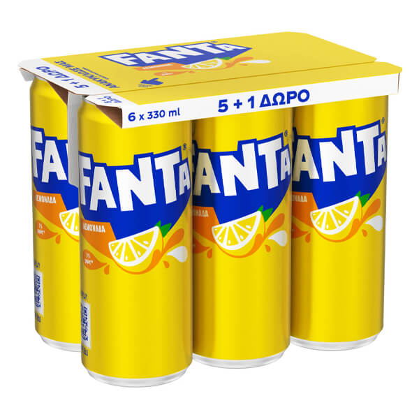 Fanta Λεμονάδα 330ml (5+1 Δώρο)