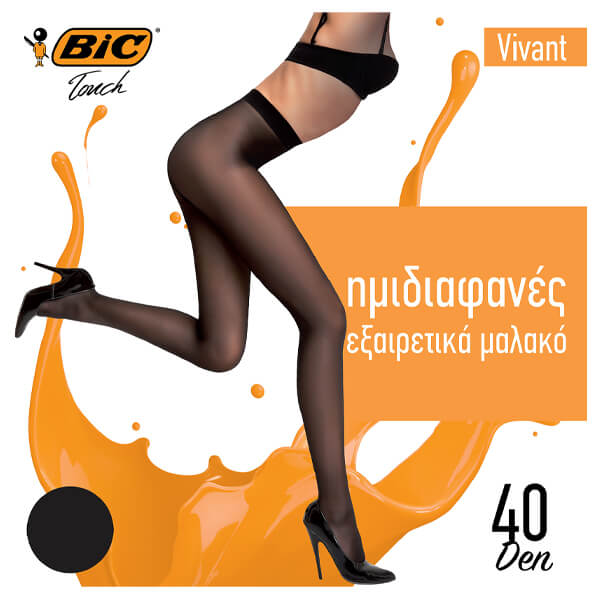 BIC Καλσόν Vivant 40Den Small Μαύρο