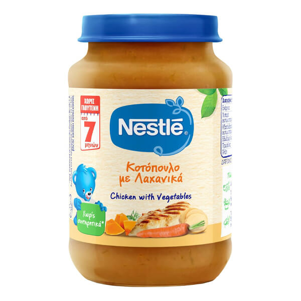 Nestle Βρεφική Τροφή 190gr (Βάζο) Κοτόπουλο & Λαχανικά