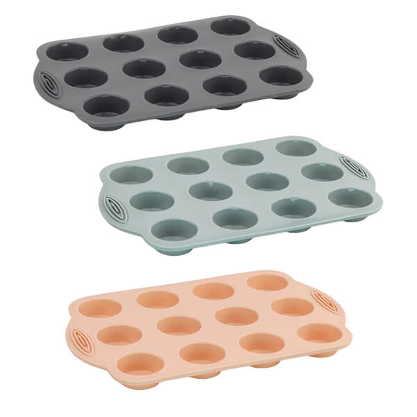 TNS Φόρμα Muffin Σιλικόνης 12Θ 36x19,5x2cm 3 Χρωμάτων