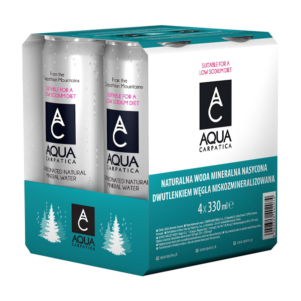 Aqua Carpatica 4x330ml Ανθρακούχο Φυσικό Μεταλλικό Νερό