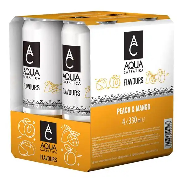 Aqua Carpatica (4x330ml) - Ροδάκινο & Μάνγκο