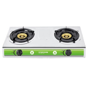 Starcook Κουζινάκι Υγραερίου Οικιακό Ανοξείδωτο 2 Εστίες