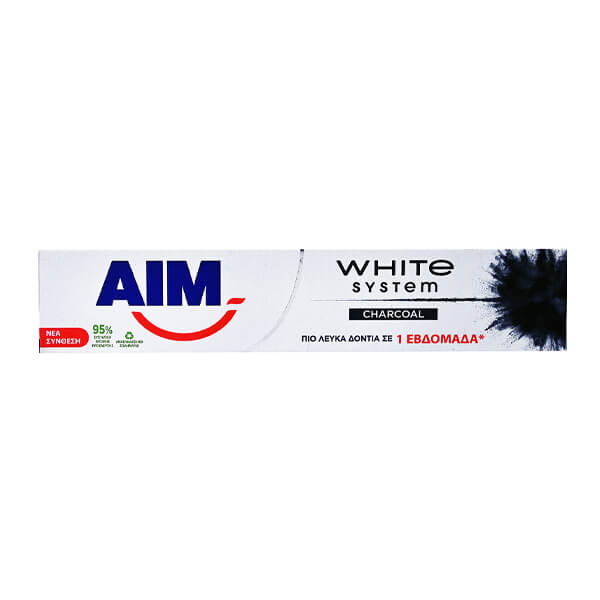 Aim White System Charcoal 75ml Οδοντόκρεμα