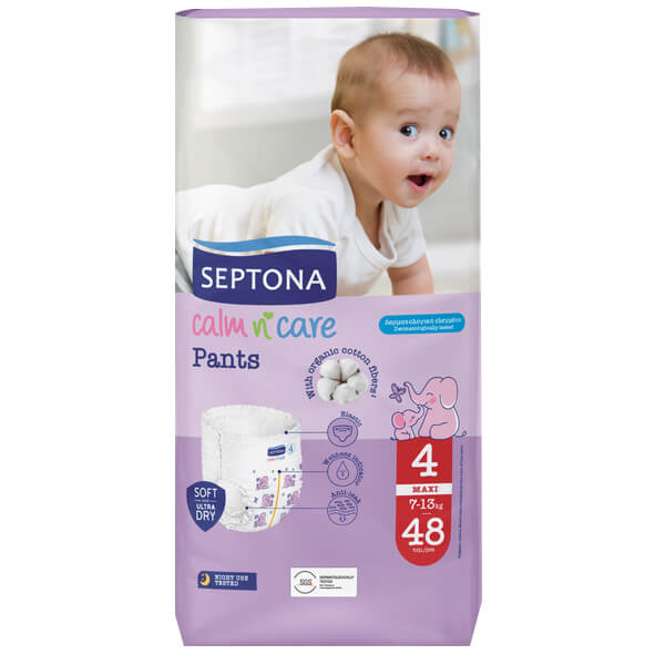 Septona Calm N' Care Baby Pants Maxi No 4 (48τεμ.) - (7-13kg)