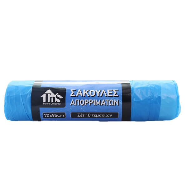 TNS Σακούλα Απορριμμάτων Ρολό 10τεμ. Μπλε 70x95cm