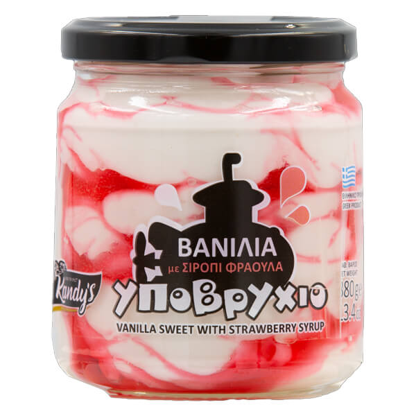 Κανδύλας Βανίλια με Σιρόπι Φράουλα 380gr