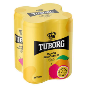 Tuborg Soda Κουτί (4x330ml) - Μάνγκο & Φρούτα του Πάθους