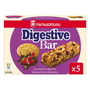 Παπαδοπούλου Digestive Bars (5x28gr.) - Κόκκινα Φρούτα