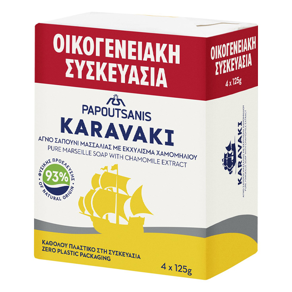 Papoutsanis Karavaki Σαπούνι 4x125gr (Χαμομήλι)