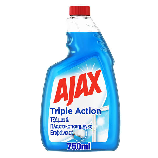 Ajax Καθαριστικό Τζαμιών 750ml (Triple Action) Ανταλλακτικό