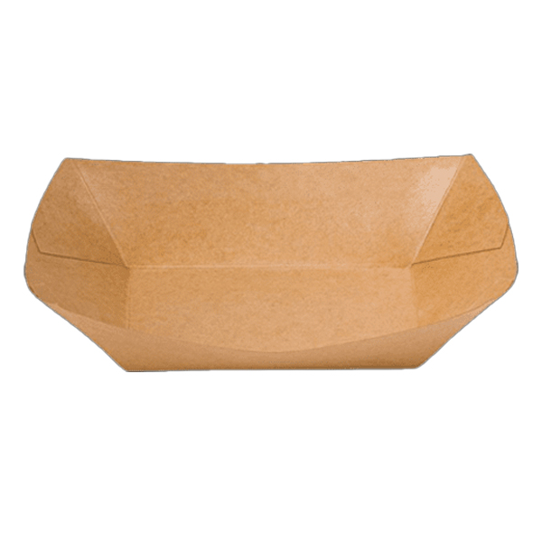 Κραφτ Σκαφάκι Φαγητού 400ml (100τεμ.) - 15,5x12x4,5cm - 12x8x4.5cm
