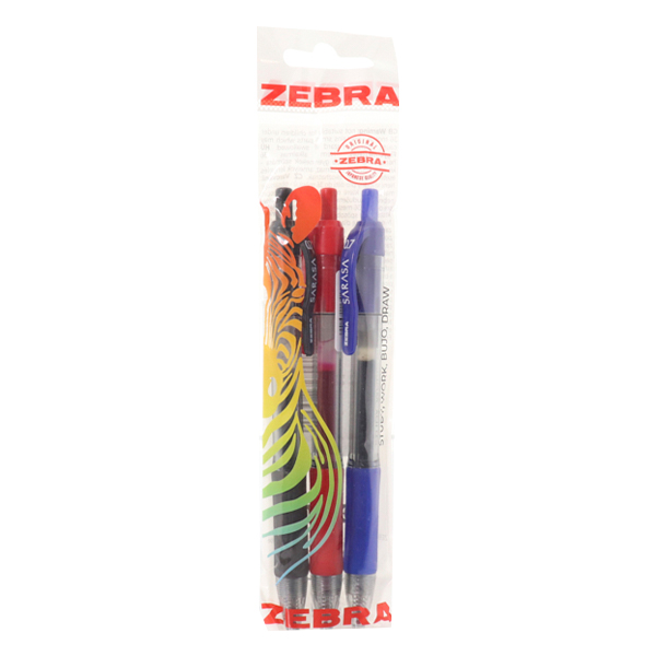 Zebra Στυλό Sarasa Retractable Gel (3τμχ) - Διάφορα Χρώματα