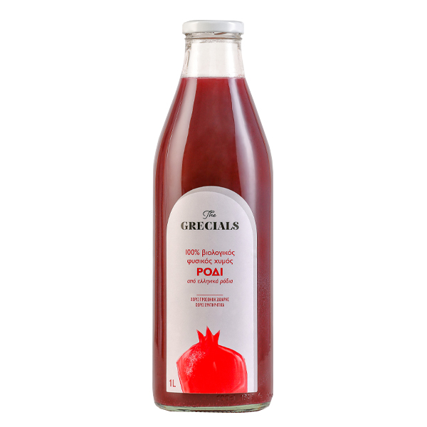 Grecials Χυμός Ροδιού 1lt (100% Φυσικός Χυμός) (Γυάλινο)