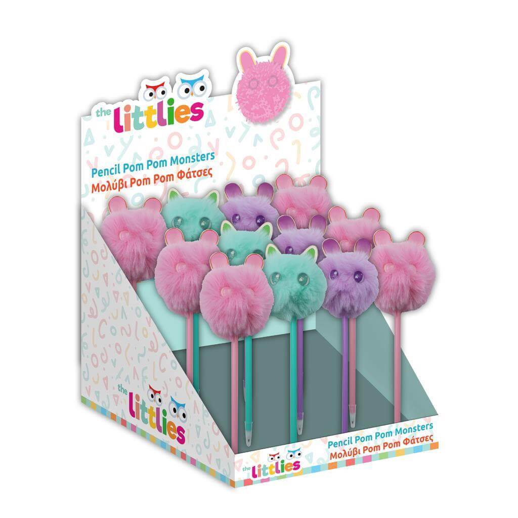 Μολύβι Pompom 3χρωμ The Littlies Φάτσες