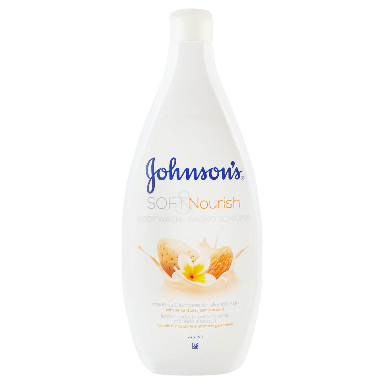Johnson's Αφρόλουτρο Soft & Nourish 750ml (Αμύγδαλο & Γιασεμί)