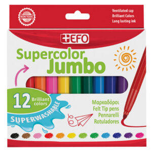 Μαρκαδόροι +EFO Supercolor Jumbo (12τεμ.)