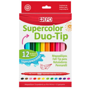 Μαρκαδόροι +EFO Supercolor Duo-Tip 12τεμ.