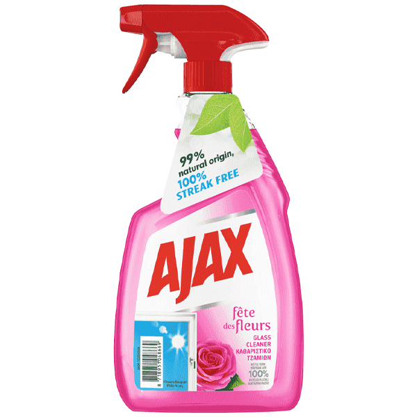 Ajax Καθαριστικό Τζαμιών 750ml Ρόδο Αυγής Αντλία