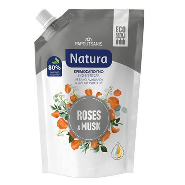 Natura Ανταλλακτικό Κρεμοσάπουνο 500ml (Roses & Musk)
