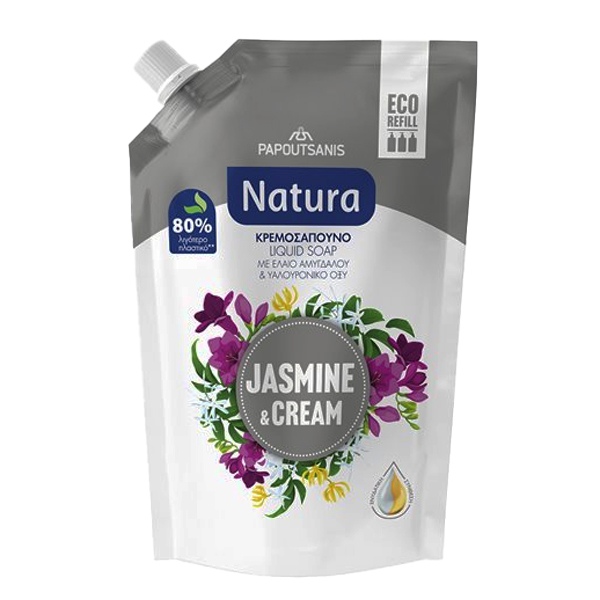 Natura Ανταλλακτικό Κρεμοσάπουνο 500ml (Jasmine & Cream)
