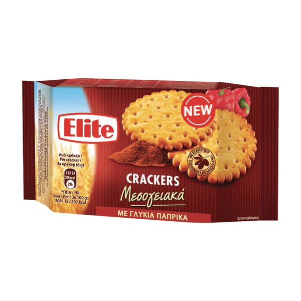 Elite Crackers Μεσογειακά 105gr (Γλυκιά Πάπρικα)