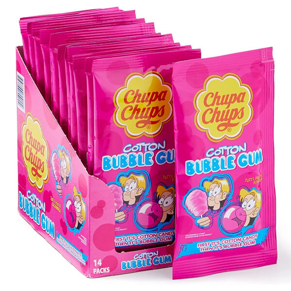 Chupa Chups Cotton Bubble Gum (12τεμ.) Tutti Frutti