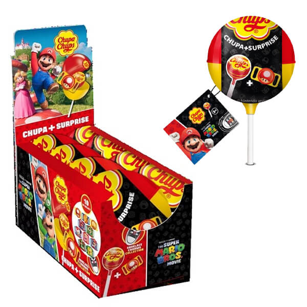 Chupa Chups Surprise Super Mario Bros (16τεμ.) - (Φράουλα)