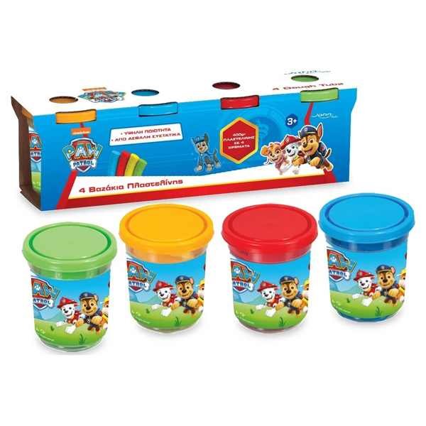 Πλαστελίνη Paw Patrol Σε Βαζάκια 400gr (4τεμ.)