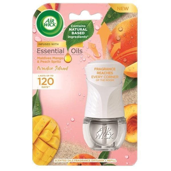 Air Wick Συσκευή + Ανταλλακτικό 19ml - Mango & Peach Spritz