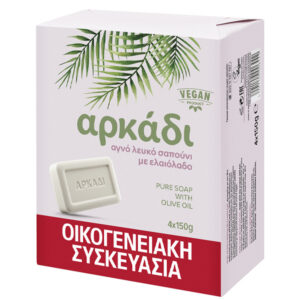 Αρκάδι Σαπουνοπλάκα Λευκή 4x150gr