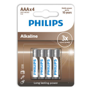Philips Μπαταρία Αλκαλική AAA 4τεμ
