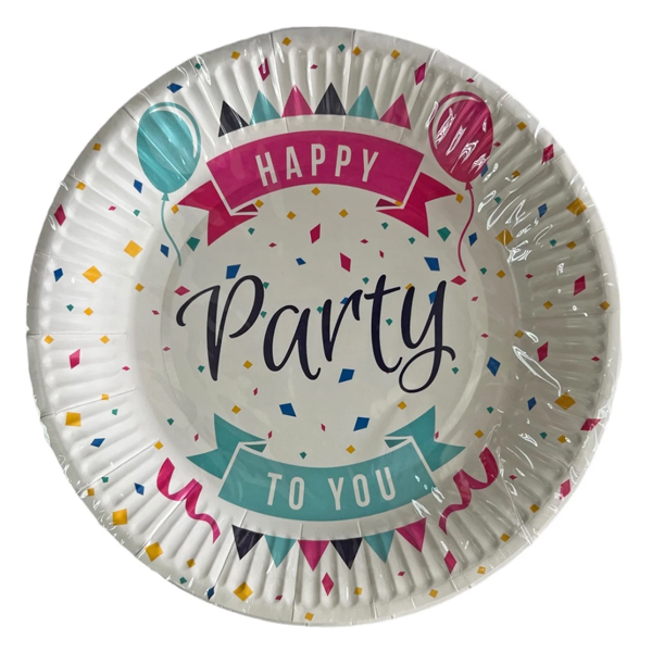 TNS Χάρτινα Πιάτα Party 18cm 10τεμ