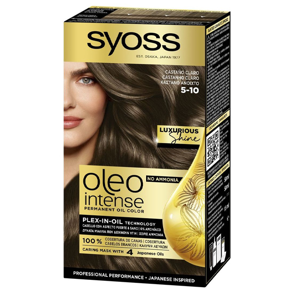 Syoss Βαφή Μαλλιών Oleo (Ν5-10) Καστανό Ανοιχτό